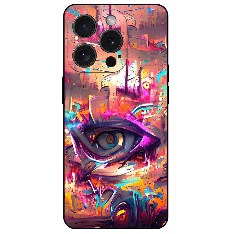 کاور مگافون طرح چشم مدل 2823 مناسب برای گوشی موبایل اپل iPhone 15 Pro Max  