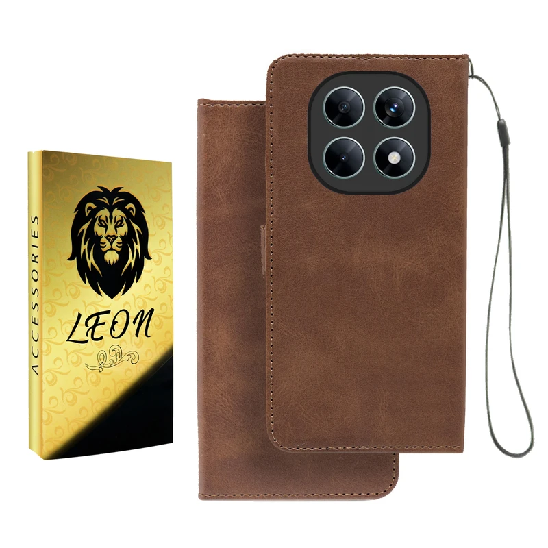 کیف کلاسوری لئون مدل mortand Oro مناسب برای گوشی موبایل شیائومی Redmi Note 15 4G به همراه بندآویز