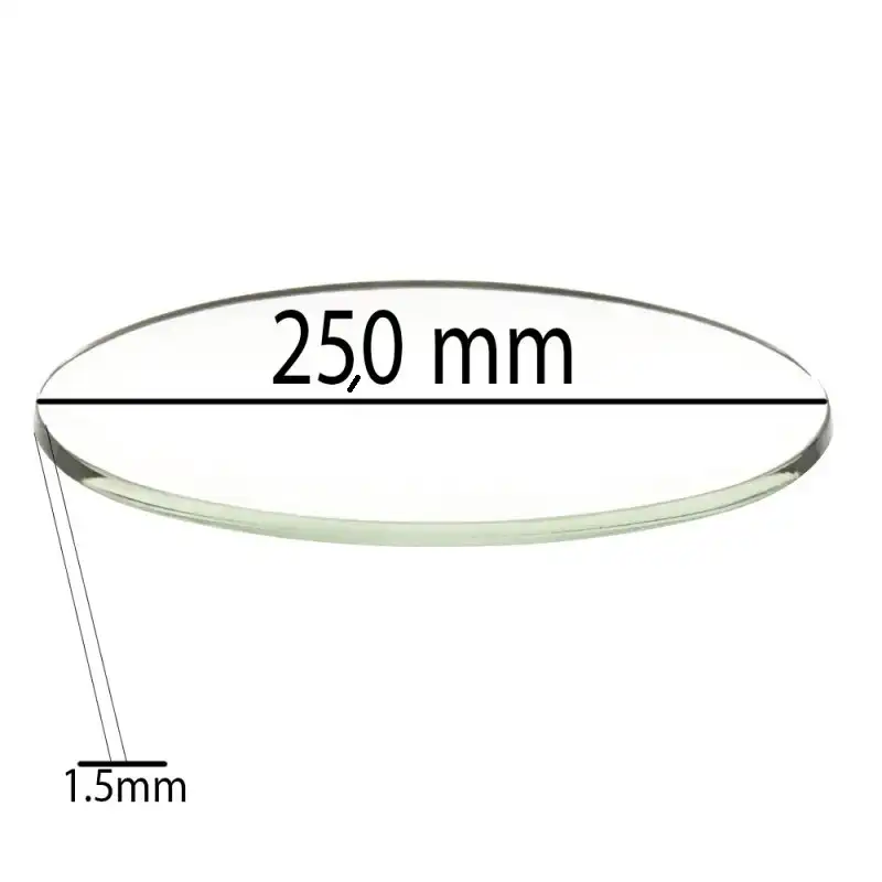 شیشه ساعت مچی مدل 250mm