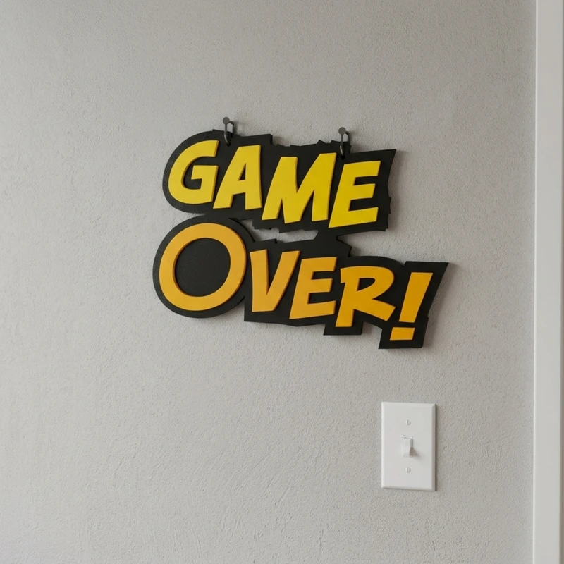 دیوارکوب مدل گیمینگ گیم اور GAME OVER