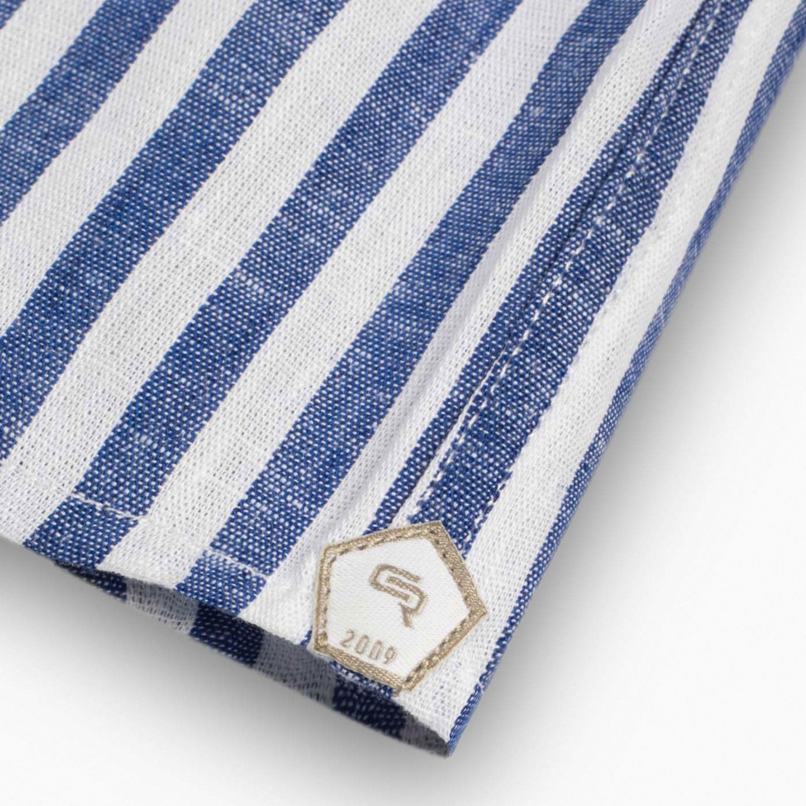 پیراهن آستین بلند یقه دکمه دار مردانه کروم مدل راه راه لینن 2510114 - - 3