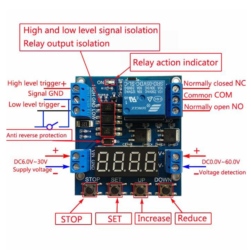 ماژول تایمر و کنترل ولتاژ مدل MultiFunction
