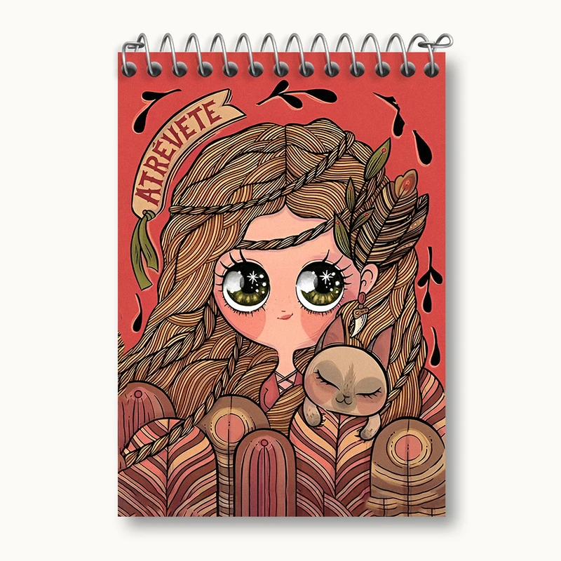 دفتر یادداشت 50 برگ خندالو طرح دخترانه کد N3295