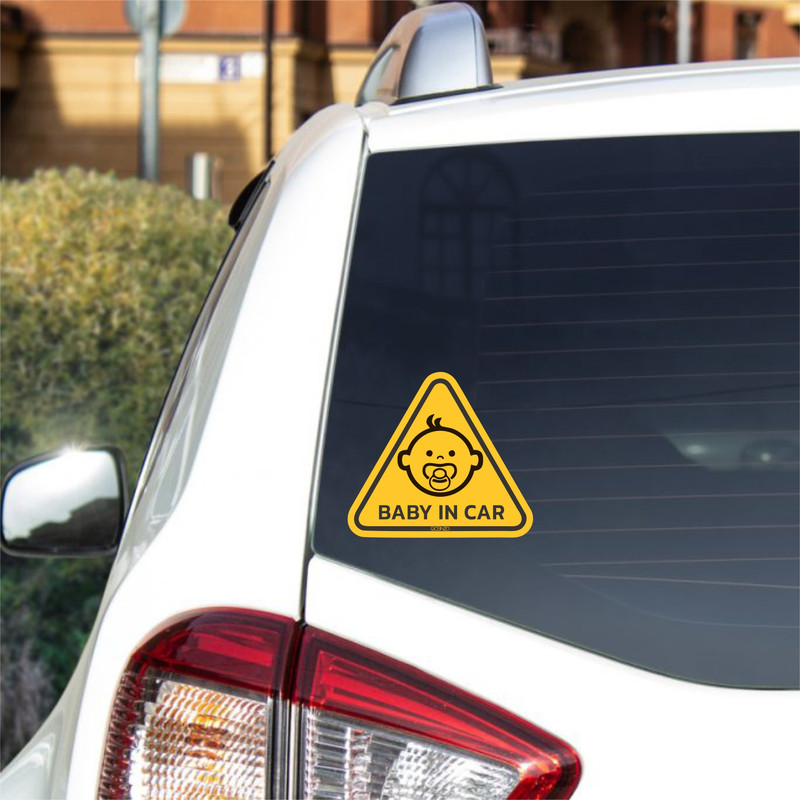 برچسب نشانگر روبینزو طرح Baby in car مجموعه 3 عددی