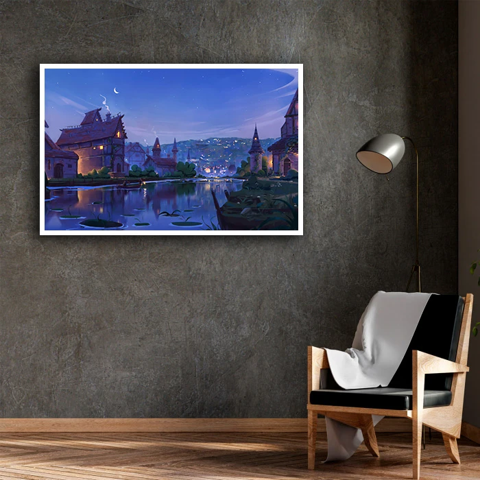 تابلو نوری بکلیت طرح کارتونی منظره مدل W-D1910