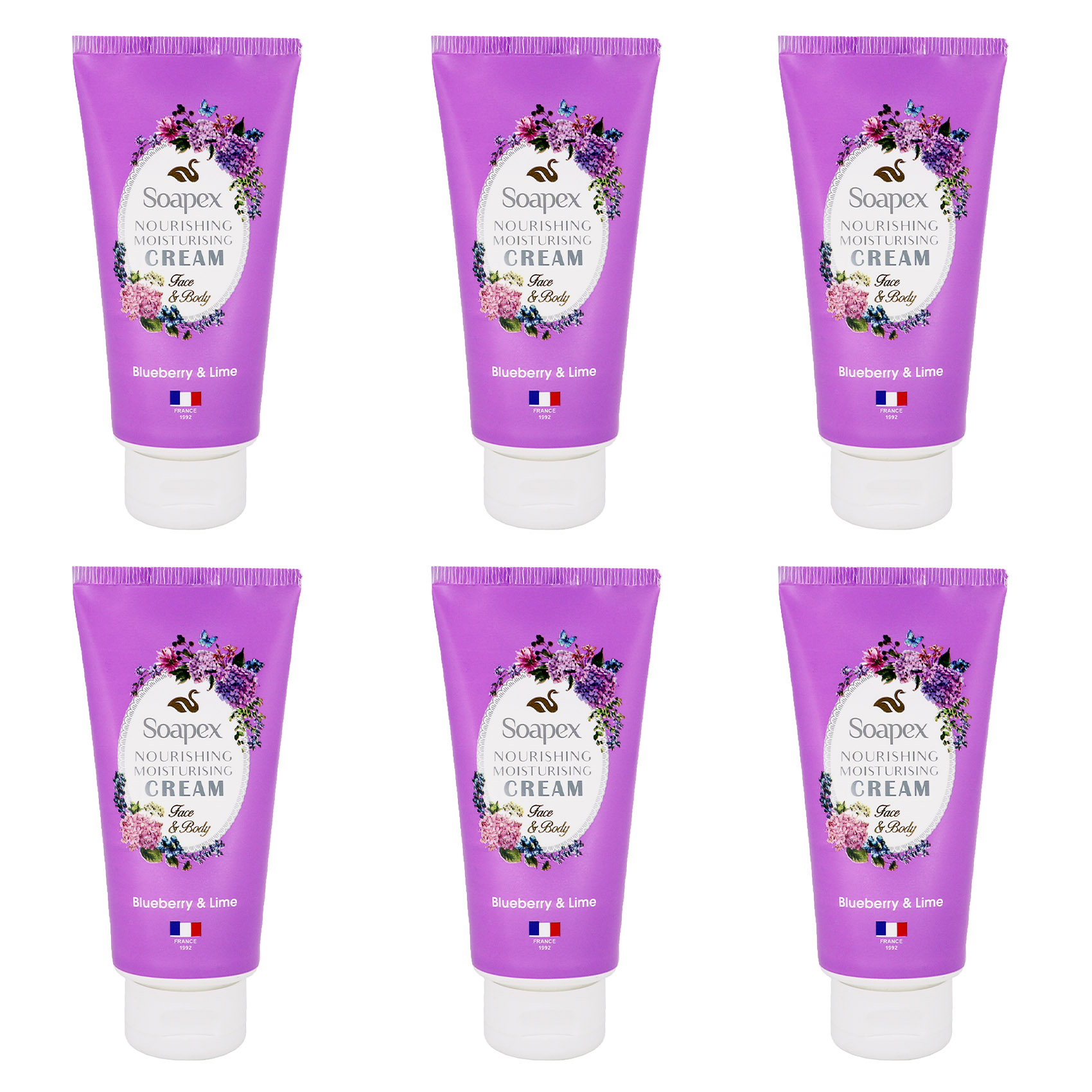 کرم مرطوب کننده سوپکس مدل Blueberry Lime حجم 90 میلی لیتر مجموعه 6 عددی