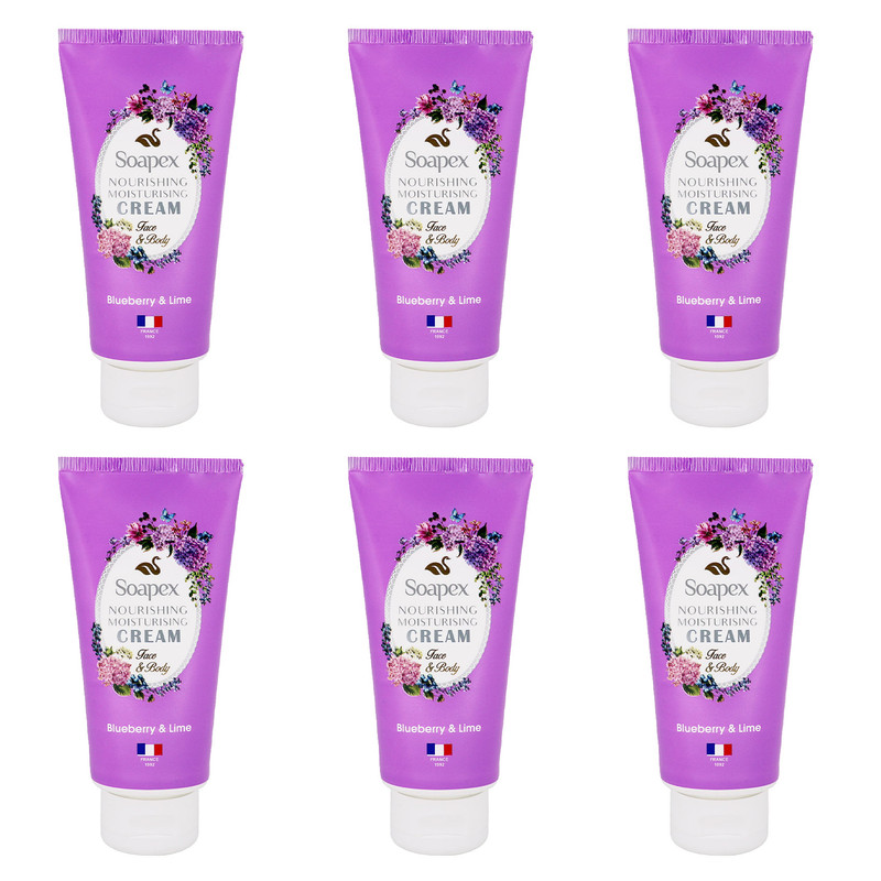 کرم مرطوب کننده سوپکس مدل Blueberry Lime حجم 90 میلی لیتر مجموعه 6 عددی