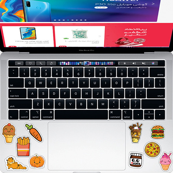 استیکر تزئینی موبایل و تبلت راتیانا مدل خوراکیها بسته 10 عددی