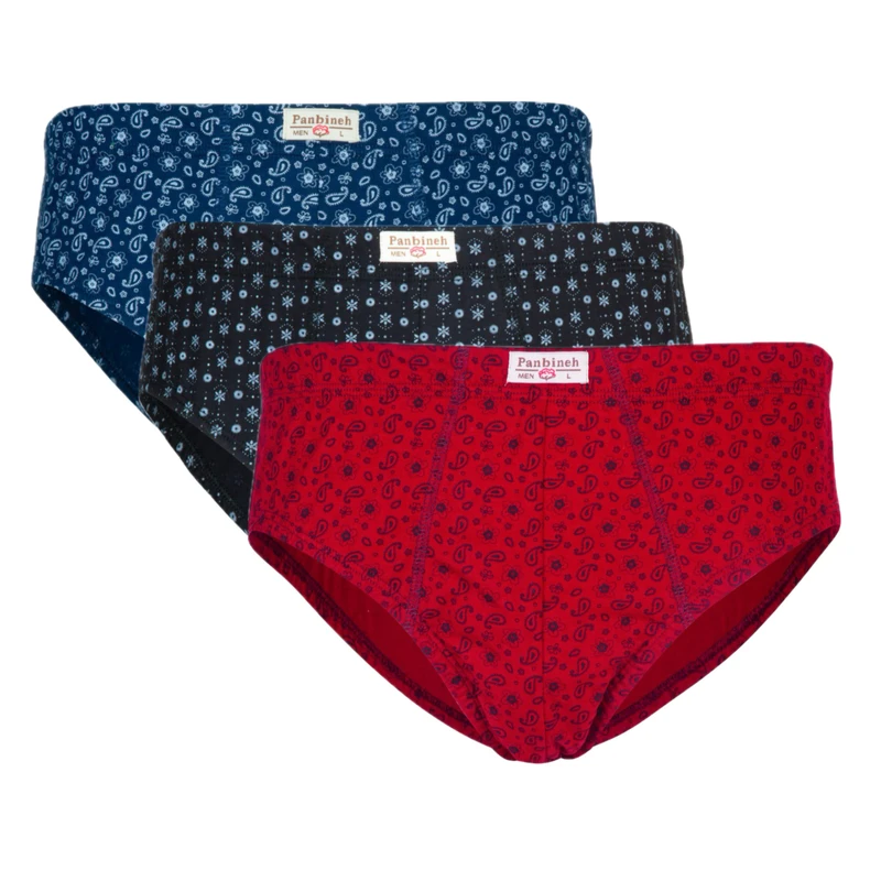 شورت اسلیپ مردانه پنبینه مدل نخ پنبه خالص بسته 3 عددی