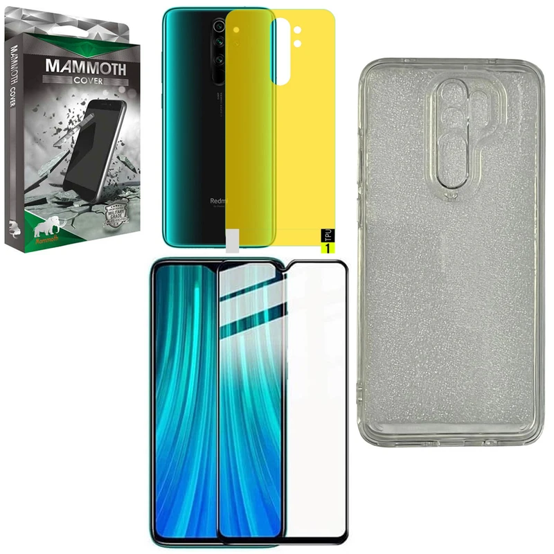کاور ماموت مدل MMT-PC-AAA مناسب برای گوشی موبایل اپل شیائومی Redmi Note 8 Pro به همراه محافظ صفحه نمایش و محافظ پشت گوشی 