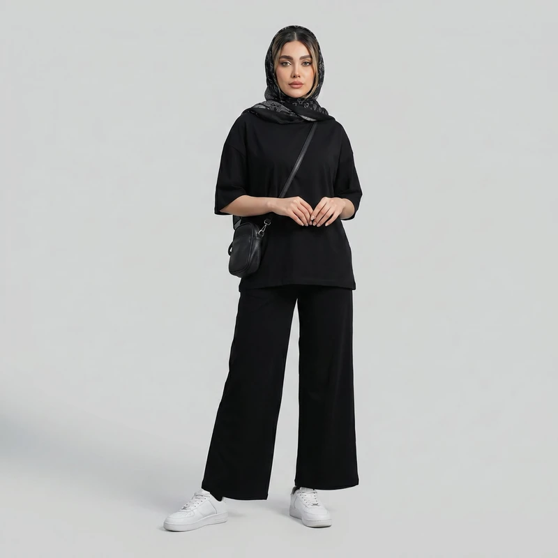 ست تی‌شرت آستین کوتاه و شلوار راحتی زنانه مادر مدل Liza