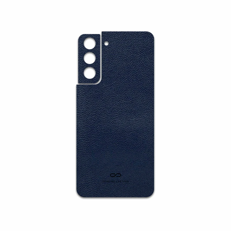 برچسب پوششی ماهوت مدل Deep-Blue-Leather مناسب برای گوشی موبایل سامسونگ Galaxy S21 FE 5G