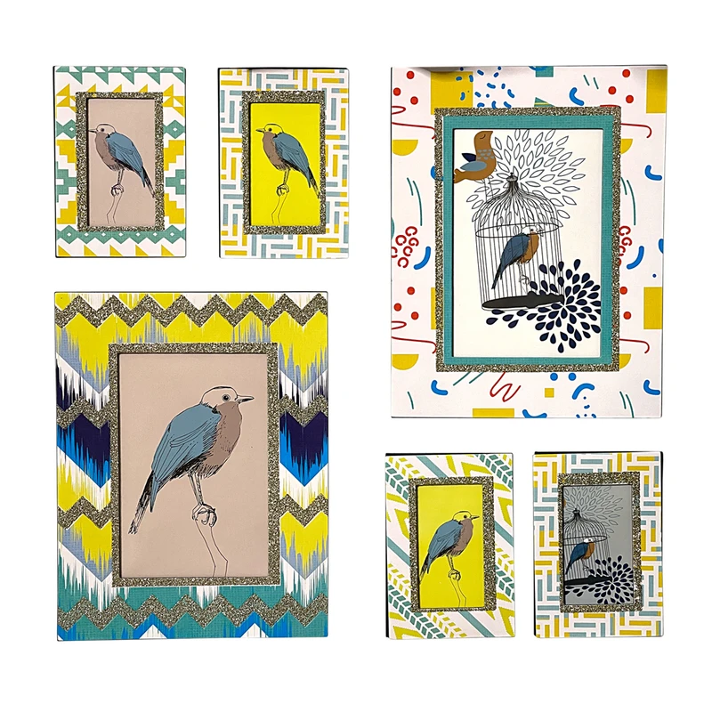 قاب عکس مدل فوم چسبی مجموعه 6 عددی