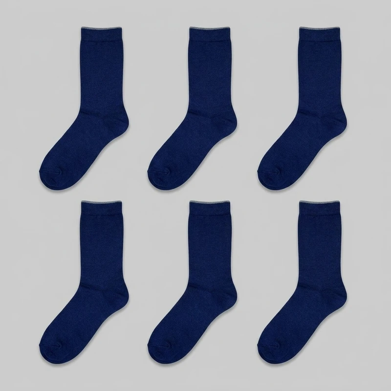 جوراب مردانه هورا مهر مدل HM-S-NAVY مجموعه 6 عددی