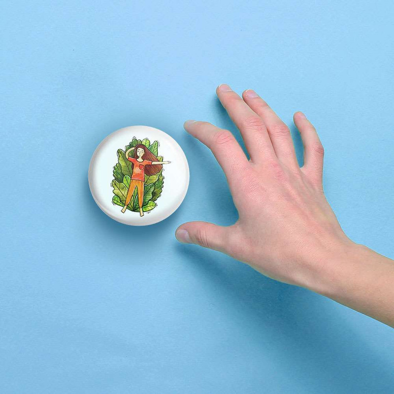 آینه جیبی خندالو مدل دختر  کد 5531