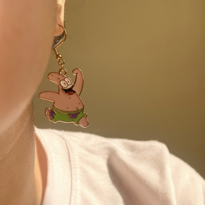 گوشواره زنانه مدل پاتریک و باب اسفنجی گوشواره زنانه مدل پاتریک و باب اسفنجی