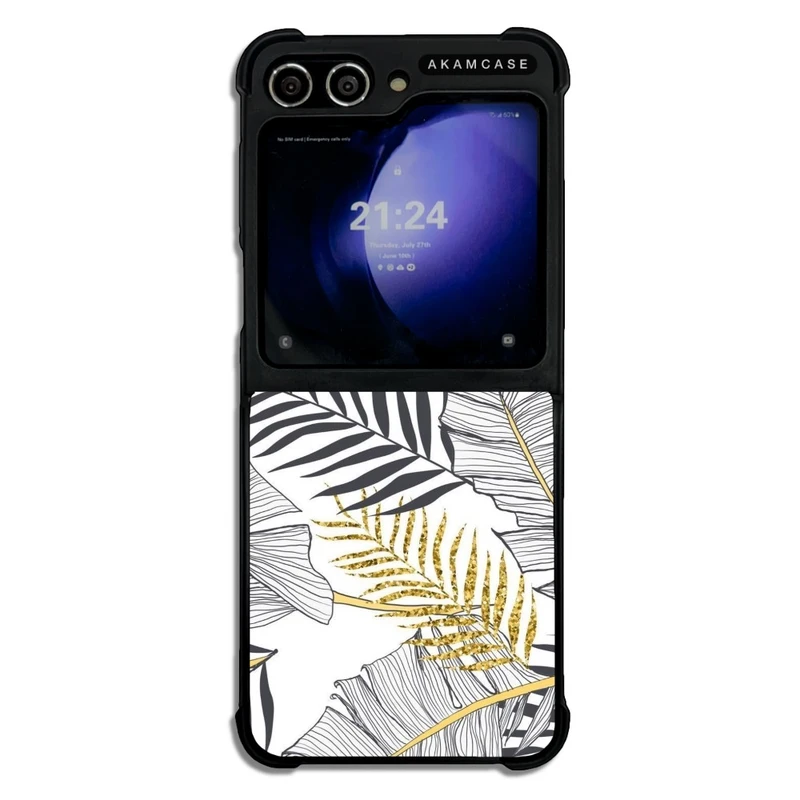 کاور آکام مدل AMCWSGZFLIP5-LEAVES5 مناسب برای گوشی موبایل سامسونگ Galaxy Z Flip 5