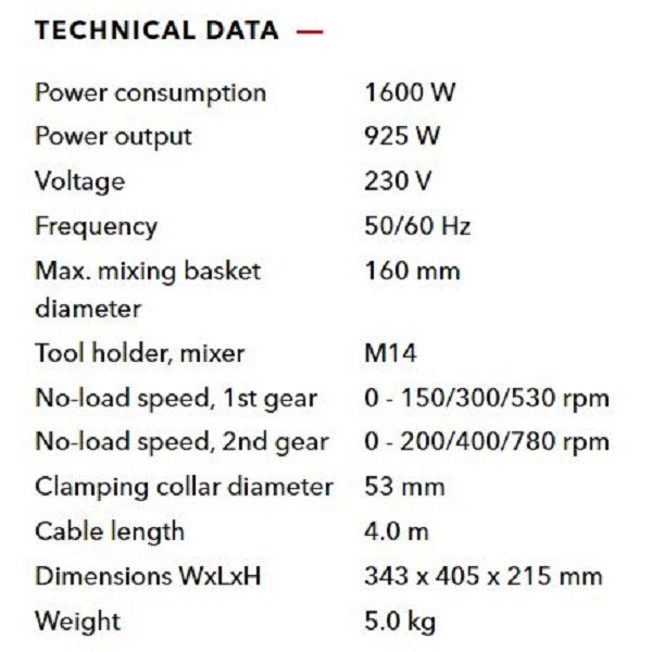 همزن صنعتی فلکس مدل MXE 1602 + WR2 160