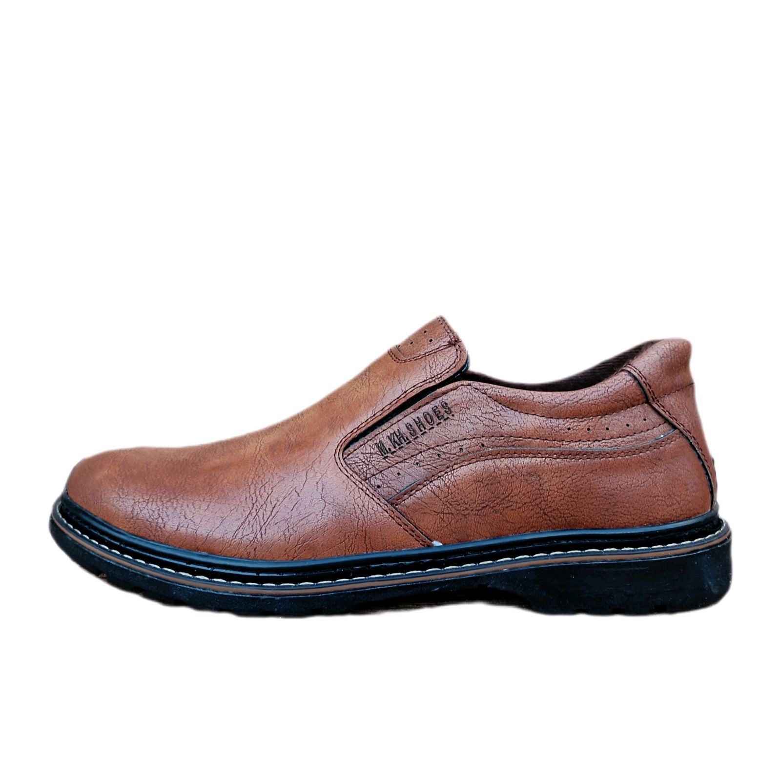 کفش مردانه مدل آرتین طبی کشی رنگ قهوه ای  -  - 1