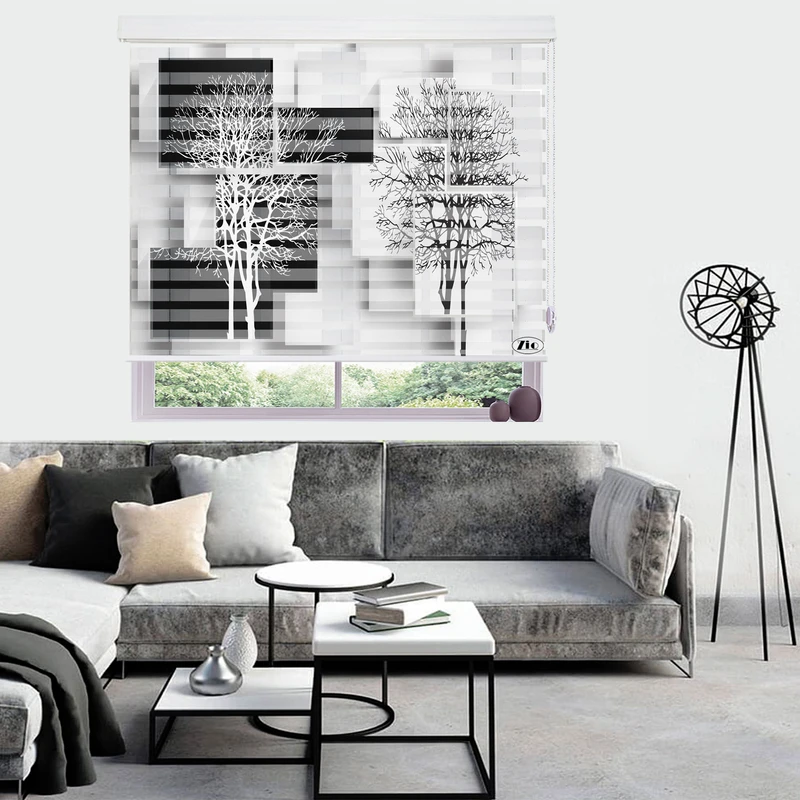 پرده زبرا زیو مدل 3D-1137 سایز 150x150 سانتی متر