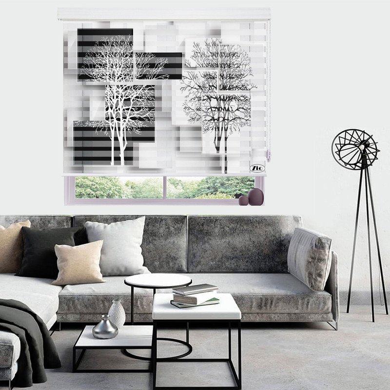 پرده زبرا زیو مدل 3D-1137 سایز 200x150 سانتی متر