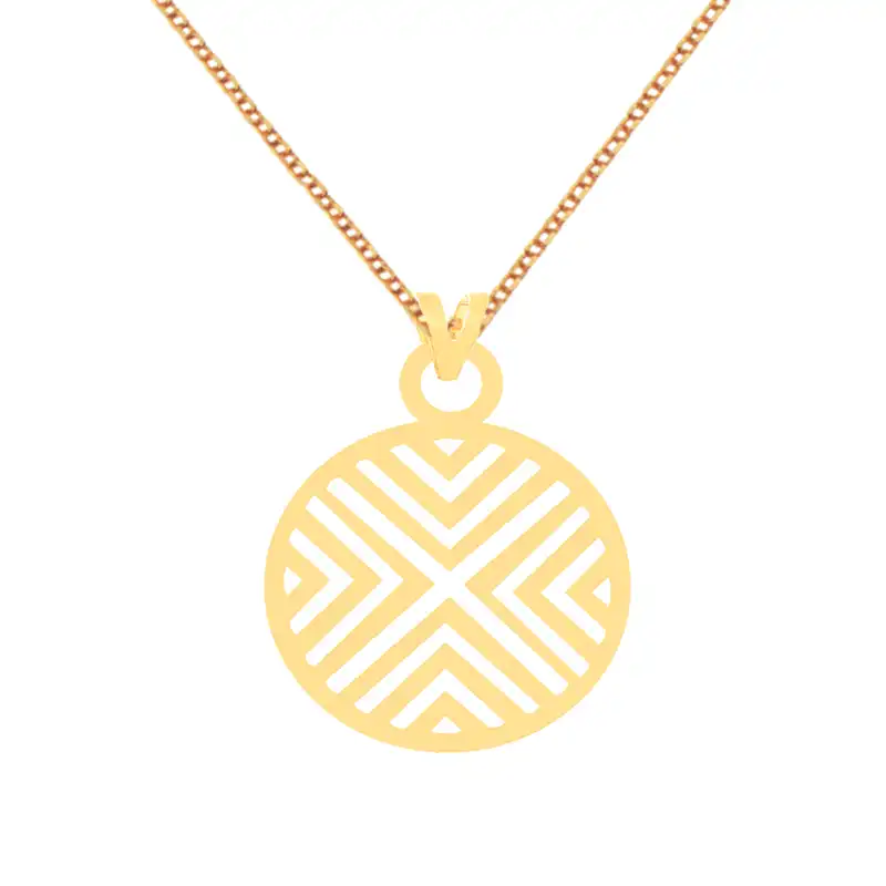 گردنبند طلا 18 عیار زنانه کرابو طرح هندسی مدل Kr70753