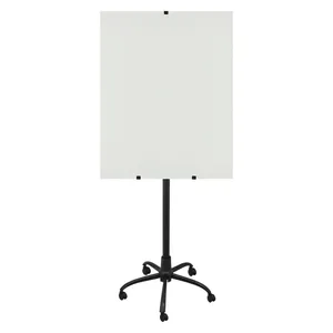 تخته وایت برد شیشه ای مدل A4060 سایز 70×90 سانتی متر به همراه پایه نگهدارنده 