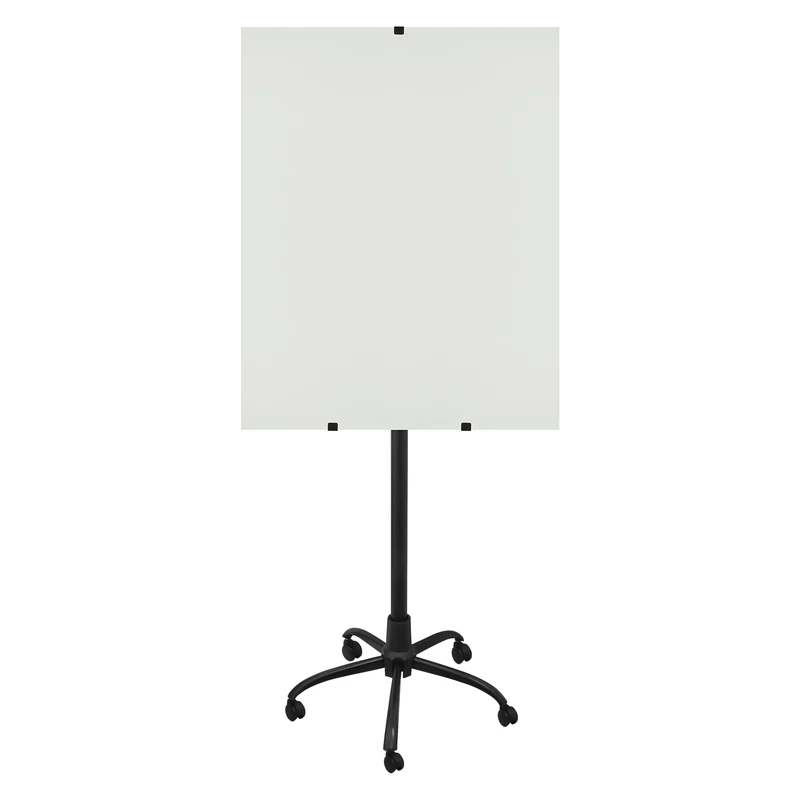 تخته وایت برد شیشه ای مدل A4060 سایز 70×90 سانتی متر به همراه پایه نگهدارنده 