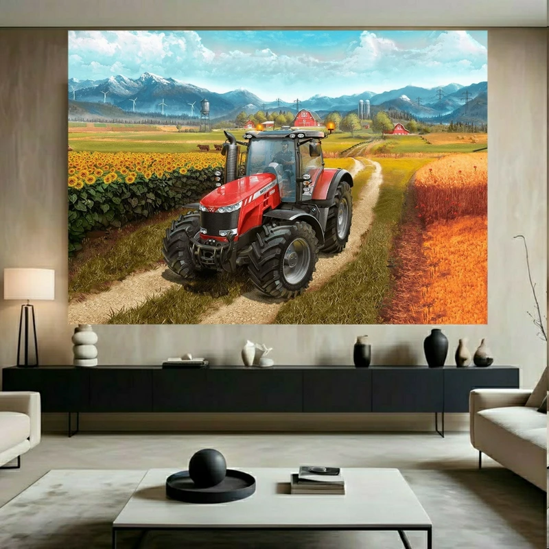 پوستر طرح تراکتور مدل مزرعه کد BK24291