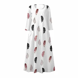 پیراهن یقه گرد زنانه مدل جیبدار