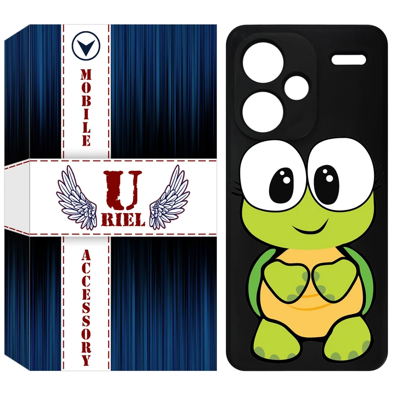 کاور یوریل قاب مدل KSH کد 59 طرح لاکپشت مناسب برای گوشی موبایل شیائومی Redmi Note 13 Pro Plus