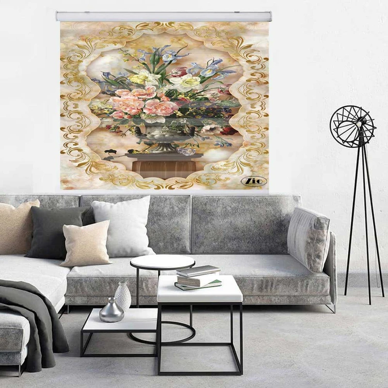 پرده زبرا زیو کد 3D1215 سایز 150x150 سانتی متر