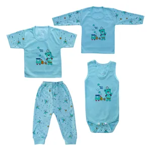 ست 4 تکه لباس نوزادی طرح خرس کد 12
