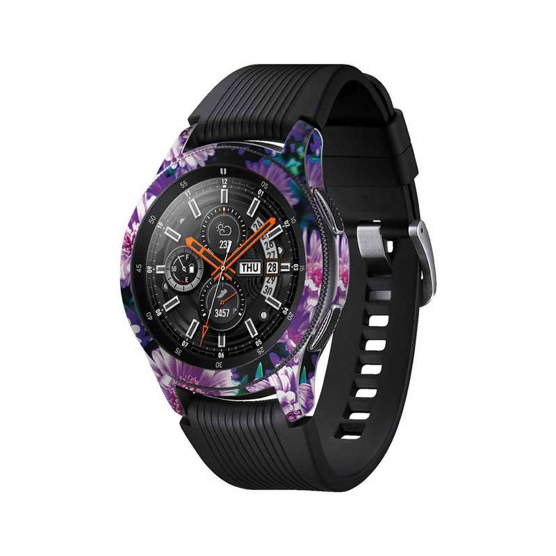 برچسب ماهوت طرح Purple-Flower مناسب برای ساعت هوشمند سامسونگ Galaxy Watch 46mm