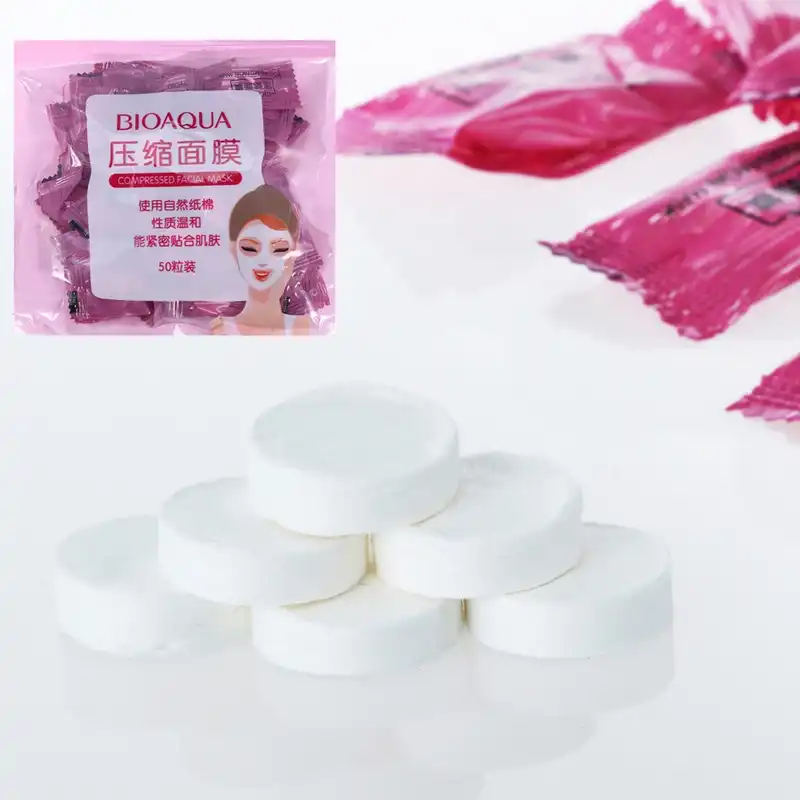 قرص ماسک ورقه ای صورت بایو آکوا مدل F01 بسته 50 عددی