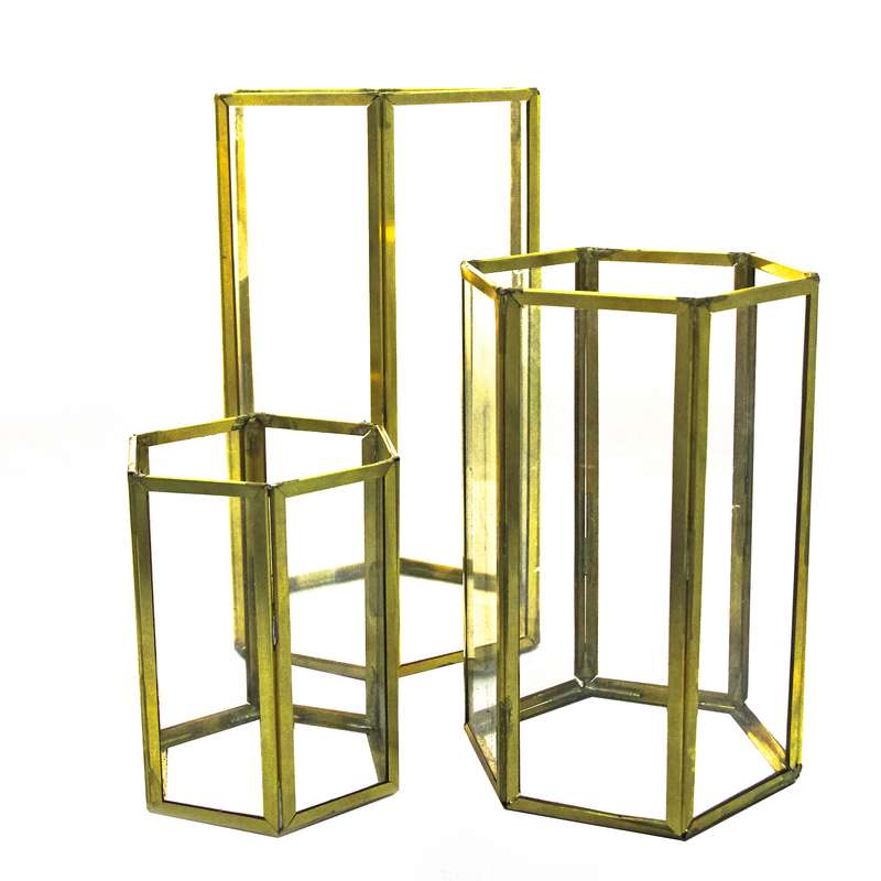ست جاشمعی مدل شیشه ای کد 8067 مجموعه 3 عددی