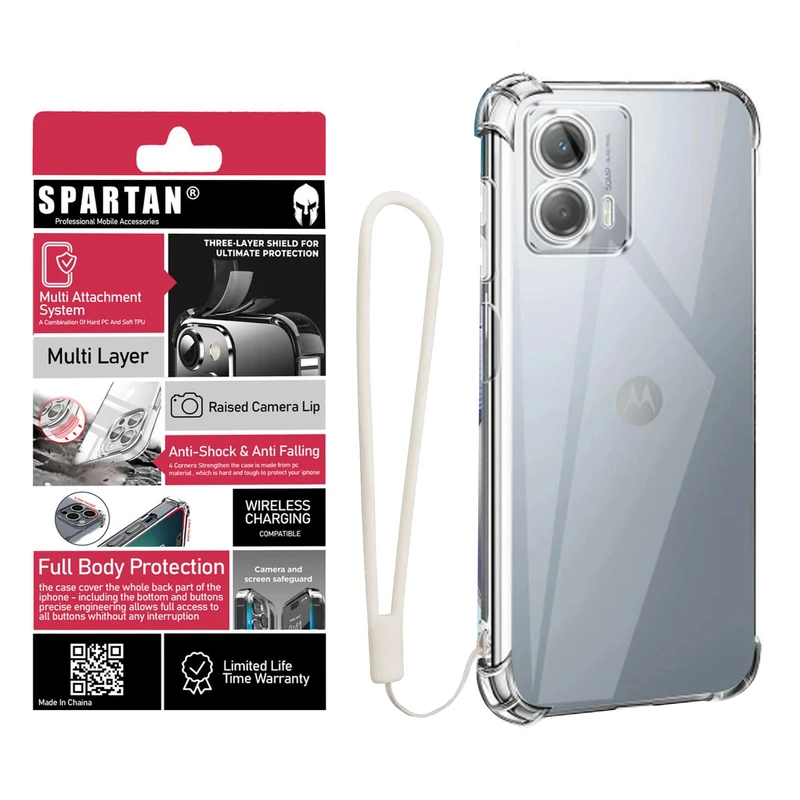 کاور اسپارتان مدل Airbag Strap مناسب برای گوشی موبایل موتورولا Moto G24 به همراه بندآویز