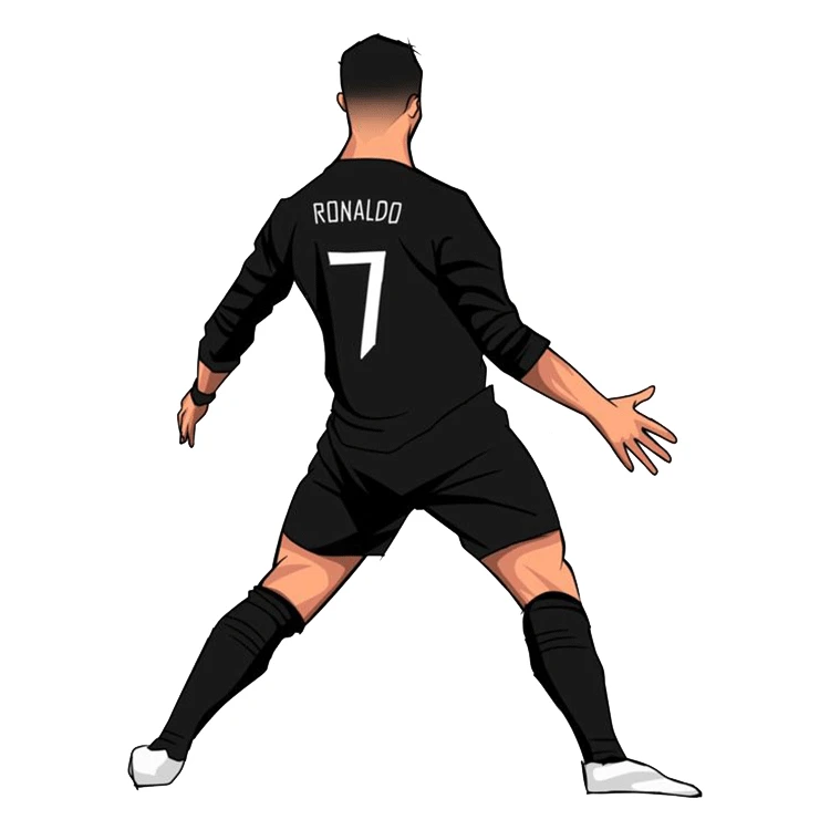 استیکر پارچه و لباس پاد آفرین مدل رونالدو کد 99 ad 