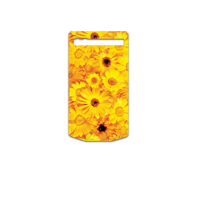 برچسب پوششی ماهوت مدل Yellow-Flower مناسب برای گوشی موبایل بلک بری Porsche Design P9983