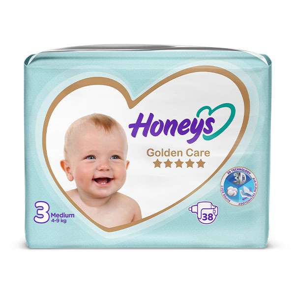 پوشک بچه هانیز سایز 3 بسته 38 عددی پوشک بچه هانیز سایز 3 بسته 38 عددی