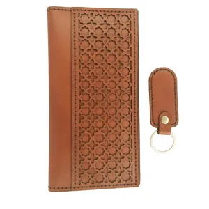ست کیف پول و جاکلیدی چرمی چرم لنگر کد L105