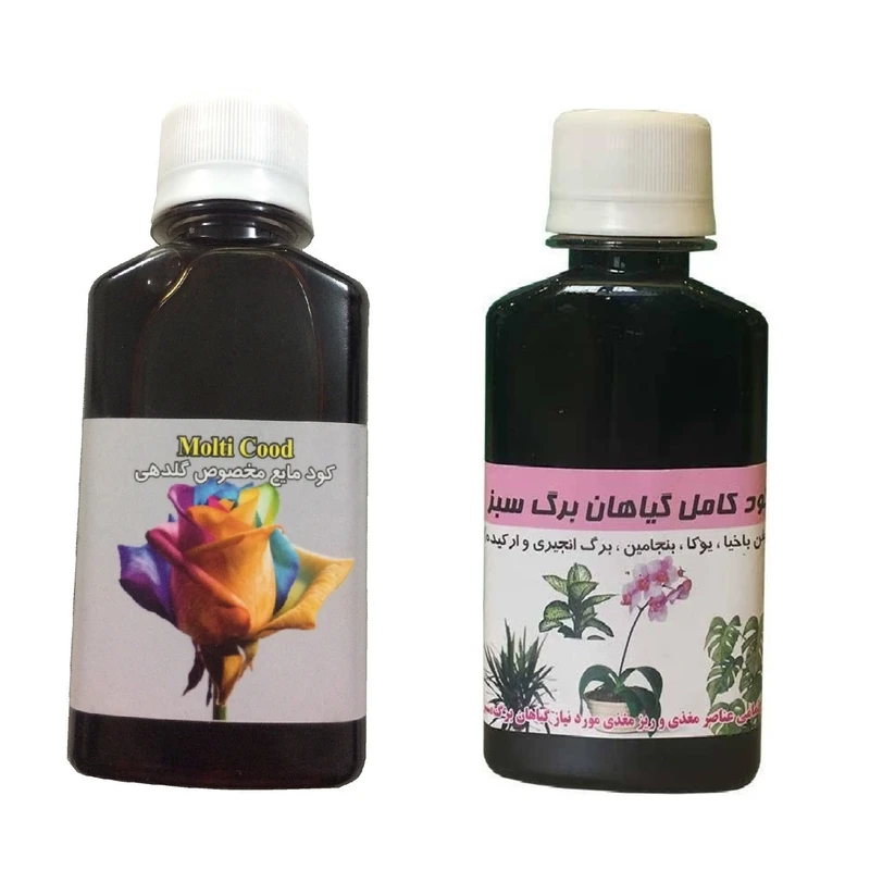 کود مایع گلدهی و گیاهان سبز برگ مدل 1001 حجم 120 میلی لیتر بسته 2 عددی
