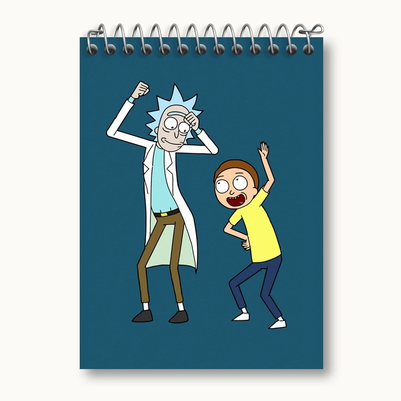 دفتر یادداشت 50 برگ خندالو مدل انیمیشن ریک و مورتی Rick and Mort کد 26593
