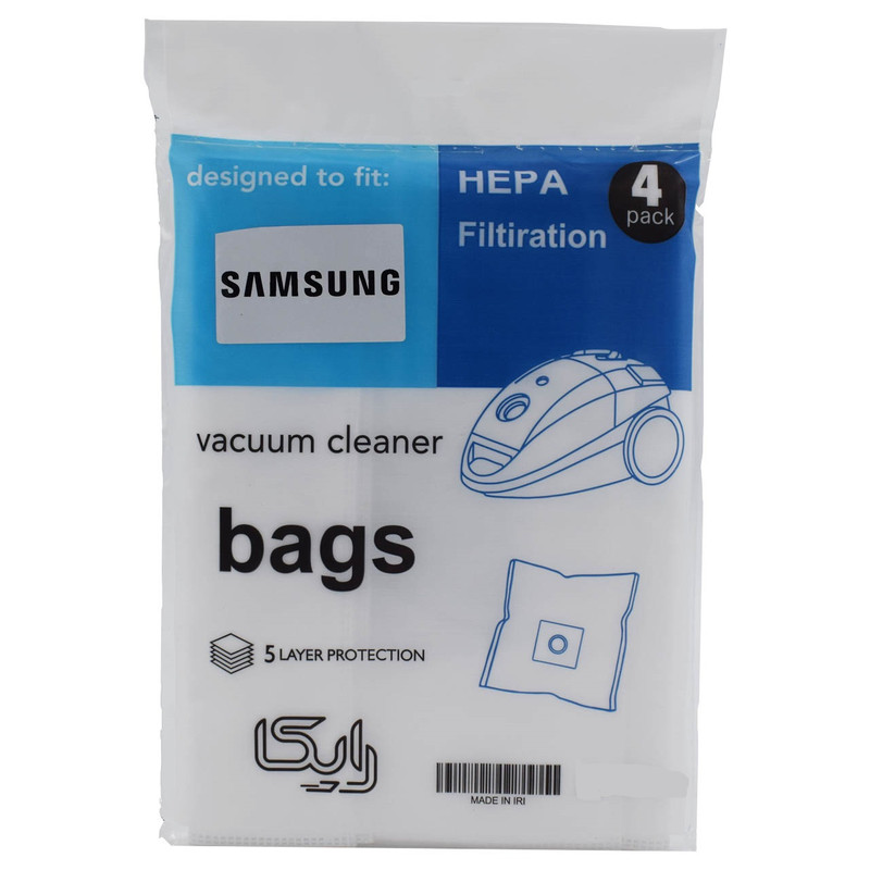 پاکت جاروبرقی رایکا مدل هپا مجموعه 3 عددی  بسته 4 عددی مناسب برای جاروبرقی سامسونگ