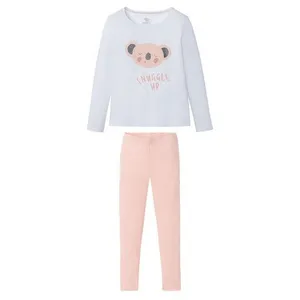 ست تی شرت آستین بلند و شلوار دخترانه پیپرتس مدل Girl-200041