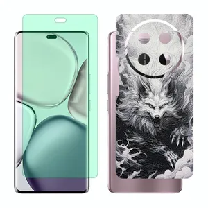 Glass Together model green light screen protector suitable for Honor X9c mobile phone with back cover sticker