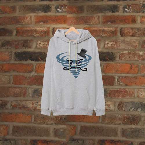 هودی مردانه مدل گرد باد B317