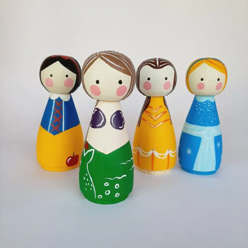 اسباب بازی چوبی مدل پری ها مجموعه 4 عددی