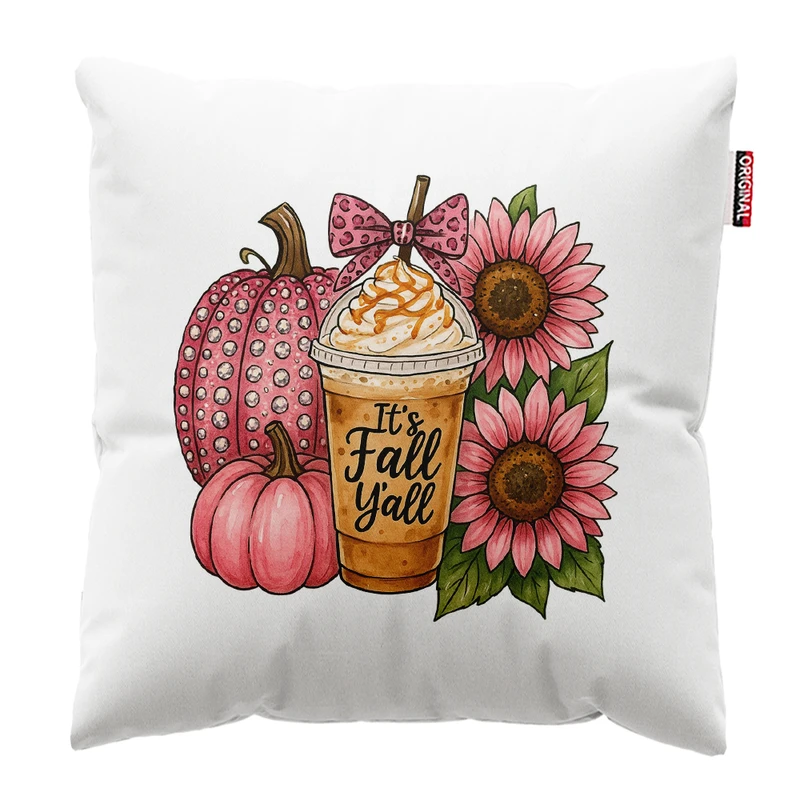 کوسن پاد آفرین مدل پاییز طرح کدوتنبل کد PK402572 سایز 40*40 سانتی متر