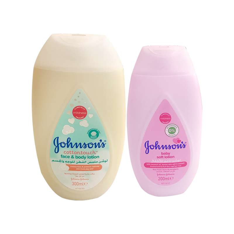 لوسیون صورت و بدن ولوسیون بدن جانسون مدل Jo7546/Jo8030 حجم 300 میلی لیتر بسته 2 عددی